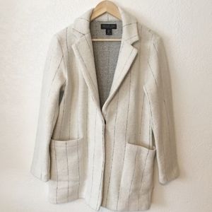 Rachel Zoe.Wool Striped oversized  coat